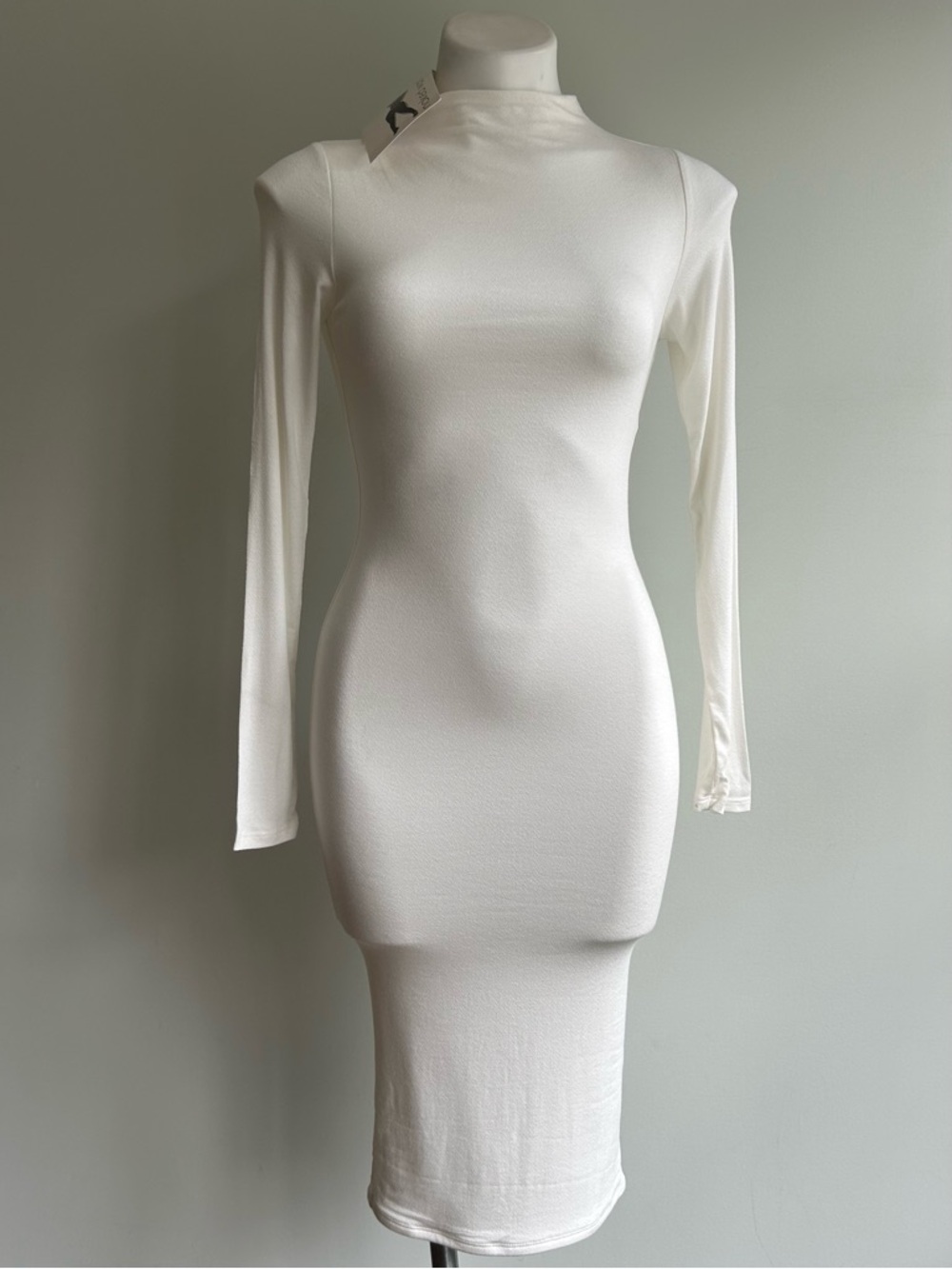 Naked Wardrobe NW Sculpt Midi Dress in White, M - Picture 4 of 8